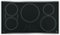 GE Profile - 36" Built-In Electric Induction Cooktop - Stainless Steel on Black-Front_Standard