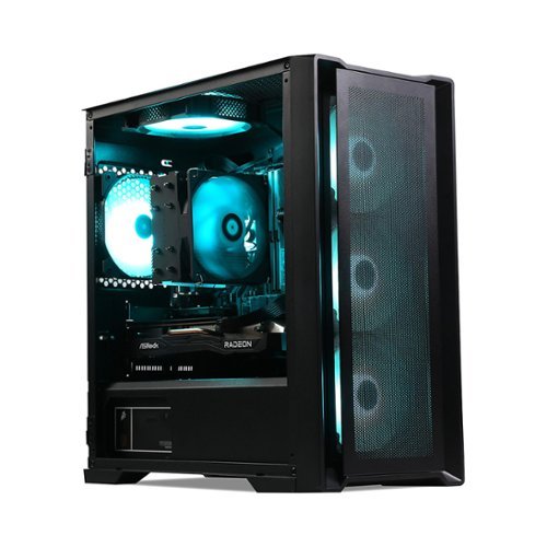 MXZ - High Performance Gaming PC, AMD Ryzen 7 7700, RTX4070,16GB DDR5 6000Mhz,1TB NVME,Windows 11 Pro Ready to Use - Black-Front_Standard 