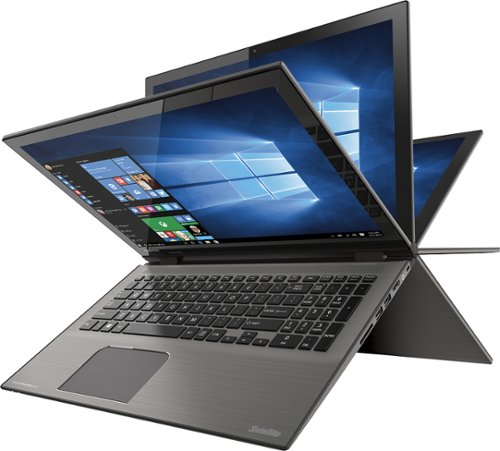  Toshiba - Satellite Radius 15.6&quot; 4K Ultra HD Touch-Screen Laptop - Intel Core i7 - 12GB Memory - 512GB Solid State Drive - Carbon Gray