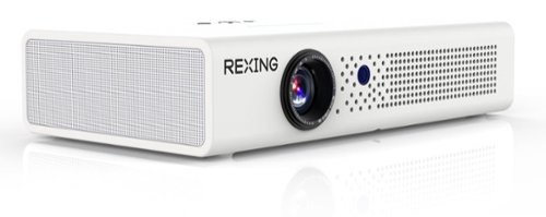 Rexing - PV6 Smart DLP Projector 600ANSI with 3D Projection, Wi-Fi, Bluetooth - White-Front_Standard 