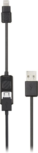 Scosche - smartSTRIKE 3' 2-in-1 Charge-and-Sync Cable - Black-Front_Standard 