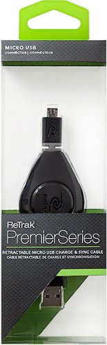  ReTrak - Premier 3.2' USB 2.0-to-Micro USB Charge-and-Sync Cable - Black