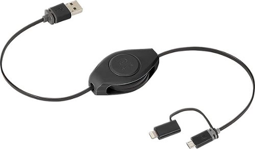  ReTrak - Premier 3.2' USB 2.0-to-Micro USB Charge-and-Sync Cable with Lightning Adapter - Black