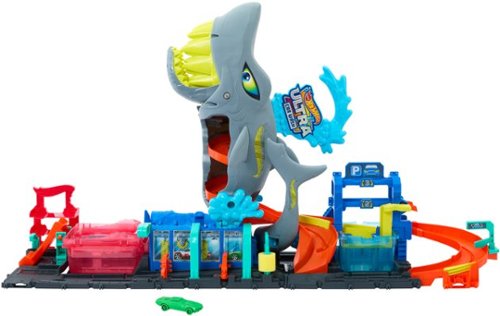 Hot Wheels - Color Reveal Ultra Shark Car Wash Track Set