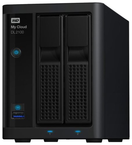 WD - My Cloud Business Series DL2100 2-Bay External Network Storage (NAS) - Black-Front_Standard 