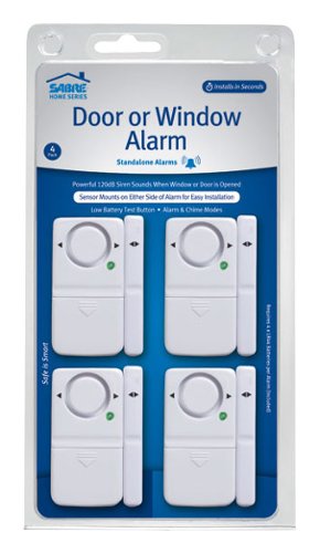  SABRE - Door/Window Alarms (4-Pack) - White