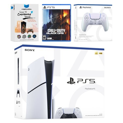 PlayStation 5 Slim Disc Bundle with Call of Duty Black Ops 7 Game, MightySkins Code and Extra Controller - Chroma - PlayStation 5-Front_Standard 