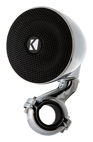 KICKER - PSM 3" Mini-Enclosed Handlebar Speakers (Pair) - Black/Silver-Front_Standard 