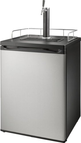 Insignia™ – 5.6 Cu. Ft. 1-Tap Beverage Cooler Kegerator – Stainless Steel