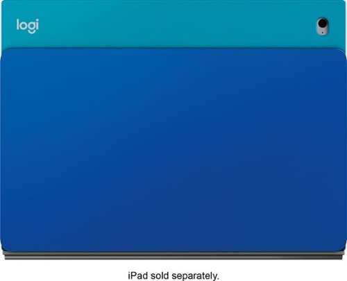  Logitech - BLOK Folio Keyboard Case for Apple® iPad® Air 2 - Blue/Teal