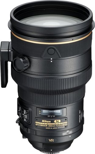 Nikon - AF-S NIKKOR 200mm f/2G ED VR II Telephoto Lens for Select Cameras - Black