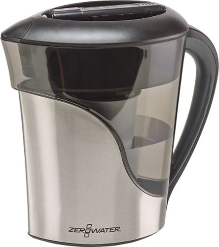  ZeroWater - 8-Cup Water Filtration Pitcher - Stainless Steel