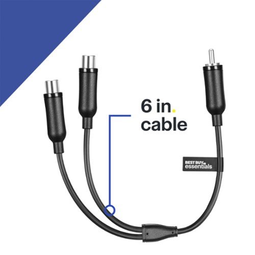 Best Buy essentials™ 6 2-Way 1-Male to 2-Female RCA Splitter - Black BUY ONLINE