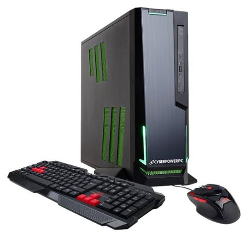 CyberPowerPC - Zeus Mini Desktop - 8GB Memory - 1TB Hard Drive - Black/Green-Front_Standard 