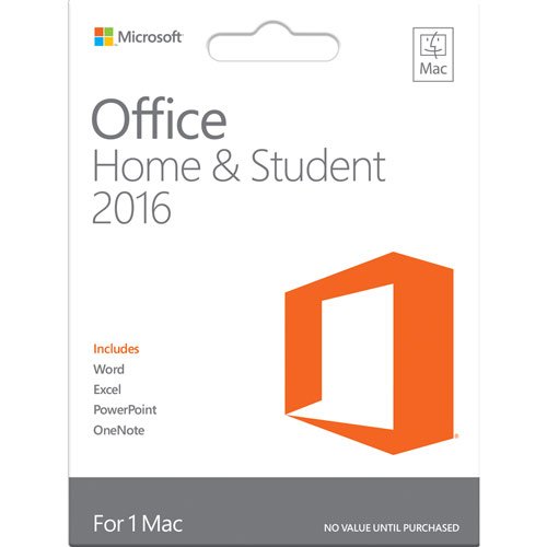  Microsoft - Office Home &amp; Student 2016 for Mac (1 Mac)