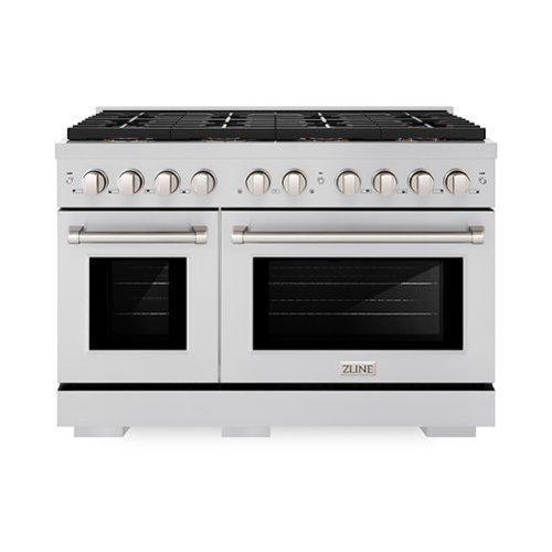 ZLINE - 48 in. Paramount Dual Fuel Range with 8 Burner DuoPro Cooktop & Dual Ovens (PSDR48) - Stainless Steel