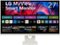 LG - My View 27" IPS UHD 60Hz Smart Monitor (HDMI, USB-C) - White-Front_Standard