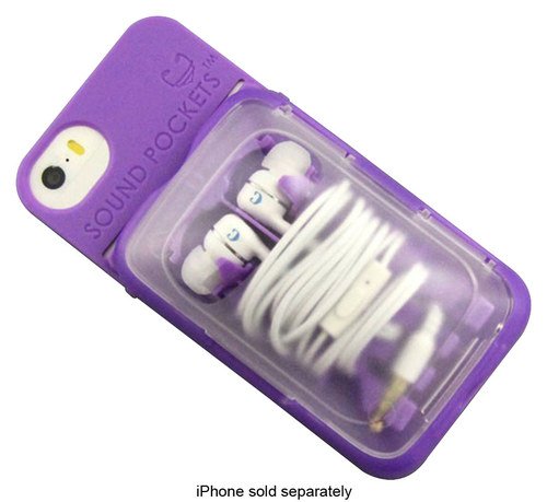  Sound Pockets - Opening Act Earbud Headphones Storage Case for Apple® iPhone® 5 and 5s - Purple