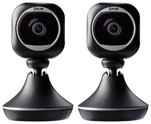  FLIR - FX Wireless Surveillance Cameras (2-Pack) - Black/Silver