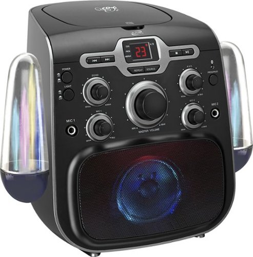  iLive - CD+G Karaoke System with Water Light Speakers - Black