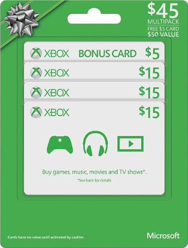  Microsoft - $15 Xbox Gift Cards (3-Pack) + $5 Bonus