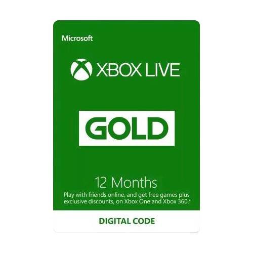  Microsoft - Xbox Live 12 Months Gold Membership 2015 [Digital]