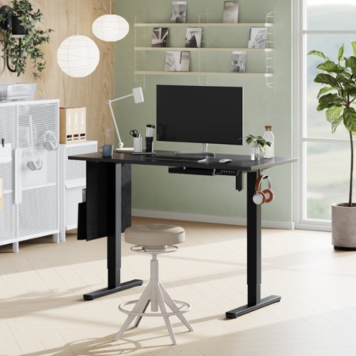 Bestier Adjustable Standing Gaming Desk with USB Port and Side Pocket - 47" wide - Black