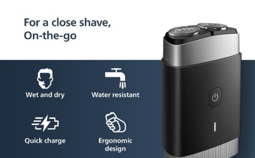 Philips Norelco Compact Rechargeable Wet & Dry Electric Shaver - Black GLOBAL SHIPPING