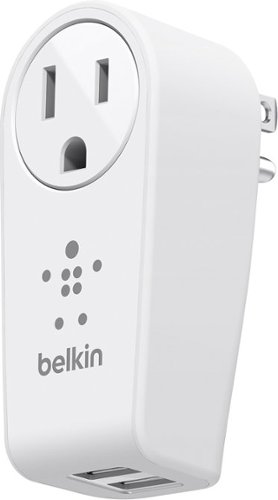  Belkin - Boost Up 2-Port Swivel Charger and Outlet - White