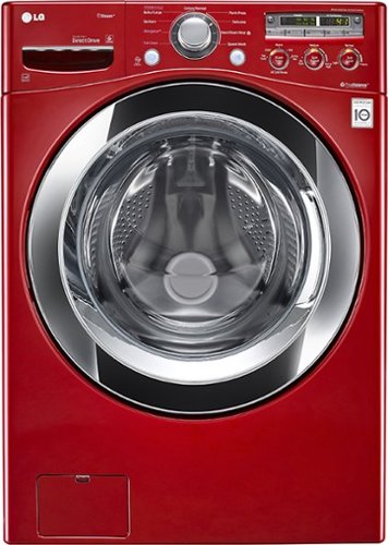  LG - SteamWasher 4.0 Cu. Ft. 9-Cycle Ultralarge-Capacity High-Efficiency Steam Front-Loading Washer - Wild Cherry Red