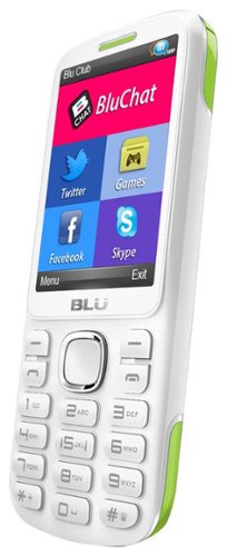  BLU - Jenny TV 2.8 T176T Cell Phone (Unlocked) - White/Lime