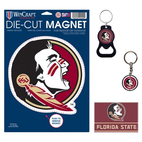 WinCraft - Florida State Seminoles 4-Pack Key Rings and Magnets Set - Multicolor-Front_Standard 