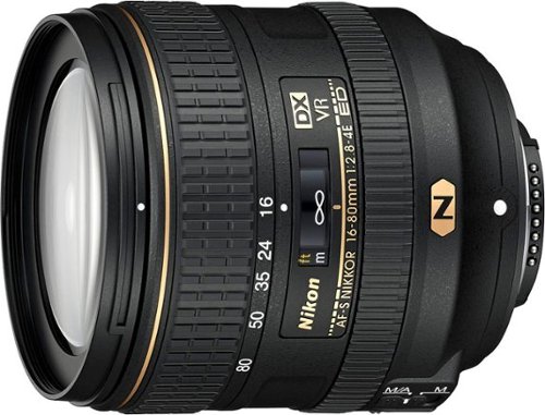 Nikon - AF-S DX NIKKOR 16-80mm f/2.8-4E ED VR Standard Zoom Lens - Black