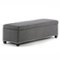Simpli Home - Kingsley Rectangular Polyester Bench Ottoman With Inner Storage - Slate Gray-Front_Standard