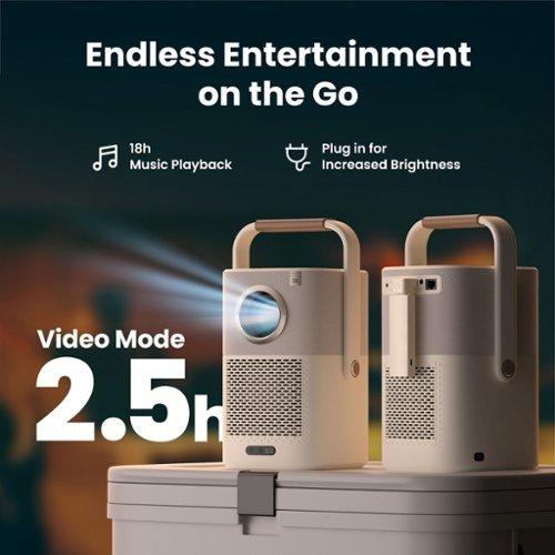 Yaber  T2 Plus Portable Projector, Built-in battery, JBL Dolby Audio Native 1080P Auto Focus & Keystone WiFi6 Bluetooth - Cream WORLDWIDE DELIVERY