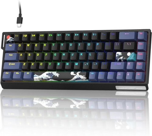 Womier - SK68 65% Wired Gaming Keyboard with 66 Keys，QMK RGB Backlit - Kanagawa-Front_Standard 