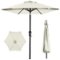 Best Choice Products - 10ft Outdoor Steel Market Patio Umbrella w/ Crank, Tilt Push Button, 6 Ribs - Ivory-Front_Standard