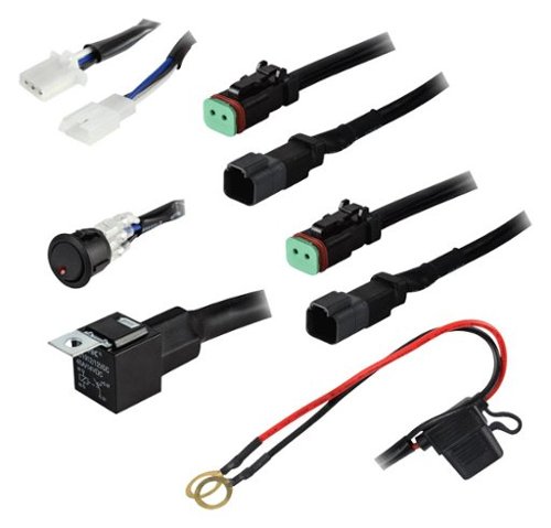  Heise - 2-Lamp Wiring Harness and Switch Kit - Black