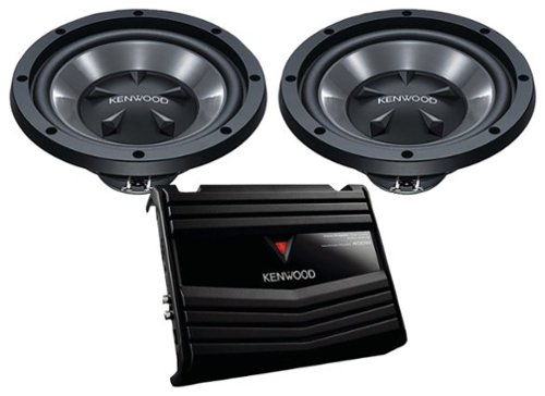  Kenwood - 10&quot; Subwoofers and Amplifier - Black