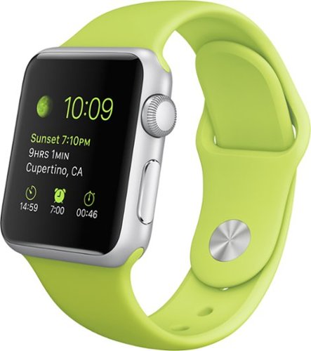  Apple Watch™ Sport 38mm Silver Aluminum Case - Green Sports Band