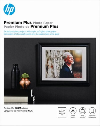 HP - Premium Plus Soft Glossy 8.5" x 11" Inkjet Photo Paper - 25 Count - White