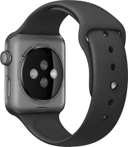  Apple - Sport Band for Apple® Watch™ 42mm - Black with Space Gray Stainless Steel Pin