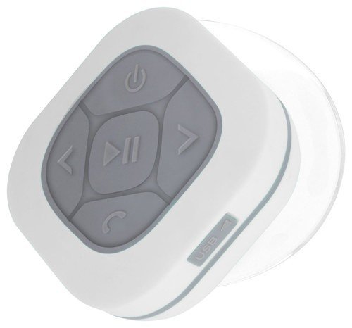  Memorex - Bluetooth Suction Shower Speaker - White/Gray