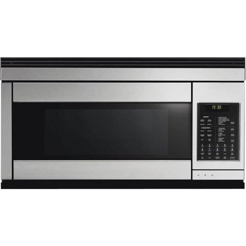 Fisher & Paykel - 1.1 Cu. Ft. Over-the-Counter Microwave - Black/brushed stainless steel
