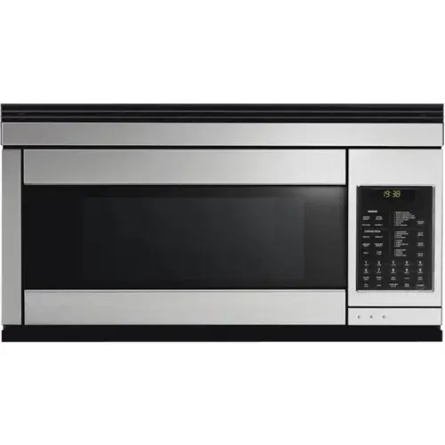 Front. Fisher & Paykel - 1.1 Cu. Ft. Over-the-Counter Microwave - Black Stainless Steel.