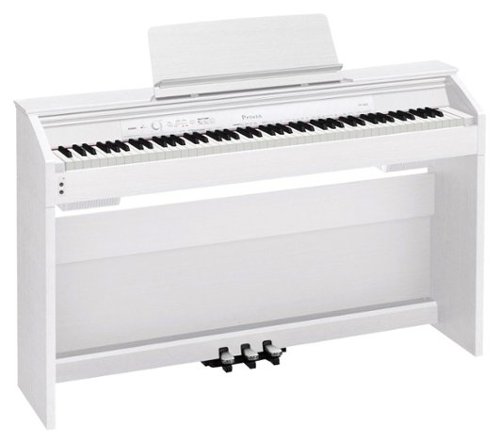  Casio - Privia Digital Piano with 88 Velocity-Sensitive Keys - White