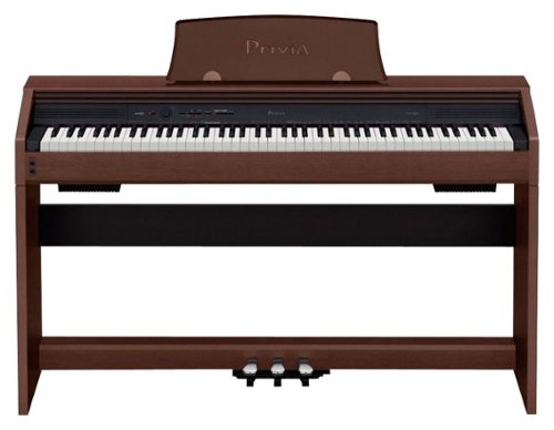  Casio - Privia Digital Piano with 88 Velocity-Sensitive Keys - Brown