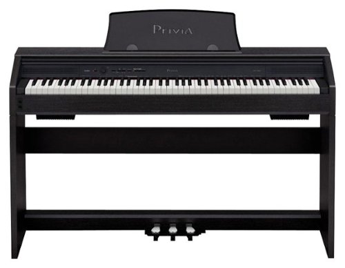  Casio - Privia Digital Piano with 88 Velocity-Sensitive Keys - Black