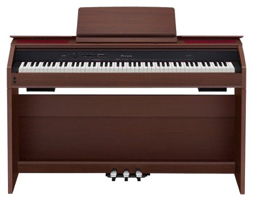 Casio - Privia Digital Piano with 88 Velocity-Sensitive Keys - Brown-Front_Standard 