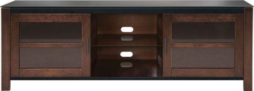  Insignia™ - TV Stand for Most Flat-Panel TVs Up to 70&quot; - Black/Brown